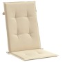 Cojín silla de jardín respaldo alto 6 uds tela beige 120x50x3cm de vidaXL, Cojines para sillas y sofás - Ref: Foro24-314107, ...