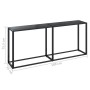 Black tempered glass console table 180x35x75.5 cm by vidaXL, Side tables - Ref: Foro24-331683, Price: 90,76 €, Discount: %