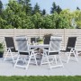 Gartenstuhlkissen mit hoher Rückenlehne, 6 Stück, schwarzer Stoff, 120 x 50 x 3 cm von vidaXL, Kissen für Stühle und Sofas - ...