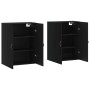 Armarios de pared 2 unidades negro 69,5x34x90 cm de vidaXL, Aparadores - Ref: Foro24-3195596, Precio: 139,08 €, Descuento: %