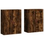 Armarios de pared 2 unidades roble ahumado 69,5x34x90 cm de vidaXL, Aparadores - Ref: Foro24-3195600, Precio: 127,55 €, Descu...