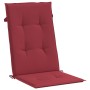 Cojín silla de jardín respaldo alto 4 uds tela rojo 120x50x3 cm de vidaXL, Cojines para sillas y sofás - Ref: Foro24-314114, ...