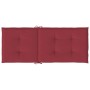 Cojín silla de jardín respaldo alto 6 uds tela rojo 120x50x3 cm de vidaXL, Cojines para sillas y sofás - Ref: Foro24-314115, ...