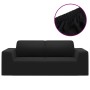 Elastic cover for a 2-seater sofa, black polyester jersey. by vidaXL, Covers - Ref: Foro24-332933, Price: 30,47 €, Discount: %