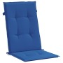 Cojín silla de jardín respaldo alto 6 uds tela azul 120x50x3 cm de vidaXL, Cojines para sillas y sofás - Ref: Foro24-314118, ...