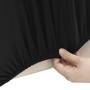 Elastic cover for a 2-seater sofa, black polyester jersey. by vidaXL, Covers - Ref: Foro24-332933, Price: 30,47 €, Discount: %