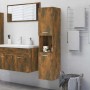 Badezimmerschrank aus geräuchertem Eichenholzwerkstoff, 30 x 30 x 130 cm von vidaXL, Badezimmermöbel - Ref: Foro24-815639, Pr...