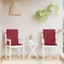 Cojín silla jardín respaldo bajo 2 uds tela Oxford rojo tinto de vidaXL, Cojines para sillas y sofás - Ref: Foro24-314140, Pr...