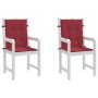 Garden chair cushion low backrest 2 pcs red red Oxford fabric by vidaXL, Cushions for chairs and sofas - Ref: Foro24-314140, ...