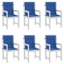 Cojín silla jardín respaldo bajo 6 uds tela Oxford azul de vidaXL, Cojines para sillas y sofás - Ref: Foro24-314145, Precio: ...