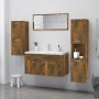 Armario de baño madera de ingeniería roble ahumado 30x30x130 cm de vidaXL, Muebles de baño - Ref: Foro24-815639, Precio: 59,7...