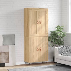 Aparador alto madera contrachapada color roble 69,5x34x180 cm de vidaXL, Aparadores - Ref: Foro24-3199532, Precio: 142,99 €, ...