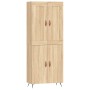 Aparador alto madera contrachapada color roble 69,5x34x180 cm de vidaXL, Aparadores - Ref: Foro24-3199532, Precio: 142,53 €, ...