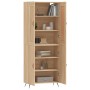 Aparador alto madera contrachapada color roble 69,5x34x180 cm de vidaXL, Aparadores - Ref: Foro24-3199532, Precio: 142,53 €, ...