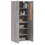 Aparador alto madera contrachapada gris sonoma 69,5x34x180 cm de vidaXL, Aparadores - Ref: Foro24-3199551, Precio: 148,65 €, ...