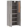 Aparador alto madera contrachapada gris sonoma 69,5x34x180 cm de vidaXL, Aparadores - Ref: Foro24-3199551, Precio: 148,65 €, ...