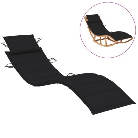 Black Oxford fabric sun lounger cushion 186x58x3 cm by vidaXL, Cushions for chairs and sofas - Ref: Foro24-314165, Price: 37,...