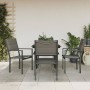 Garden dining set 5 pieces steel and black textilene by vidaXL, Garden sets - Ref: Foro24-3200735, Price: 279,95 €, Discount: %