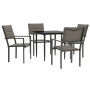 Garden dining set 5 pieces steel and black textilene by vidaXL, Garden sets - Ref: Foro24-3200735, Price: 279,95 €, Discount: %