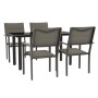 Garden dining set 5 pieces steel and black textilene by vidaXL, Garden sets - Ref: Foro24-3200744, Price: 294,60 €, Discount: %