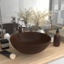 Dark brown round ceramic bathroom sink by vidaXL, Sinks - Ref: Foro24-146984, Price: 45,45 €, Discount: %