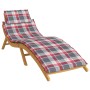 Red checkered Oxford fabric sun lounger cushion 186x58x3 cm by vidaXL, Cushions for chairs and sofas - Ref: Foro24-314171, Pr...