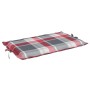 Red checkered Oxford fabric sun lounger cushion 186x58x3 cm by vidaXL, Cushions for chairs and sofas - Ref: Foro24-314171, Pr...