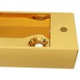 Washbasin with overflow 49x25x15 cm ceramic gold by vidaXL, Sinks - Ref: Foro24-143492, Price: 89,99 €, Discount: %