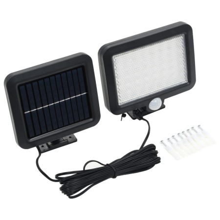 Lámpara solar con sensor de movimiento luces LED blanco de vidaXL, Iluminación de exterior - Ref: Foro24-44410, Precio: 31,99...