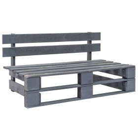 Banco de palés para jardín madera gris de vidaXL, Bancos de jardín - Ref: Foro24-44697, Precio: 61,41 €, Descuento: %