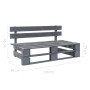 Banco de palés para jardín madera gris de vidaXL, Bancos de jardín - Ref: Foro24-44697, Precio: 69,61 €, Descuento: %