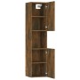 Armario de baño madera de ingeniería roble ahumado 30x30x130 cm de vidaXL, Muebles de baño - Ref: Foro24-815639, Precio: 59,7...