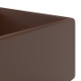 Matte dark brown ceramic square overflow sink 41x41 cm by vidaXL, Sinks - Ref: Foro24-146951, Price: 76,86 €, Discount: %