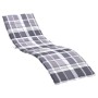 Gray checkered Oxford fabric sun lounger cushion 200x50x3 cm by vidaXL, Cushions for chairs and sofas - Ref: Foro24-314202, P...