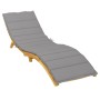 Gray Oxford Cloth Lounger Cushion 200x60x3 cm by vidaXL, Cushions for chairs and sofas - Ref: Foro24-314204, Price: 44,37 €, ...