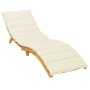 Cream Oxford fabric sun lounger cushion 200x60x3 cm by vidaXL, Cushions for chairs and sofas - Ref: Foro24-314205, Price: 41,...