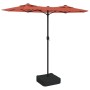 Double parasol with terracotta LED lights 316x240 cm by vidaXL, Umbrellas - Ref: Foro24-362974, Price: 133,75 €, Discount: %