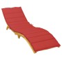 Red Oxford fabric sun lounger cushion 200x60x3 cm by vidaXL, Cushions for chairs and sofas - Ref: Foro24-314209, Price: 39,17...