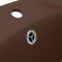 Luxurious oval washbasin with matte dark brown ceramic overflow by vidaXL, Sinks - Ref: Foro24-146940, Price: 81,24 €, Discou...