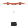 Double parasol with terracotta LED lights 316x240 cm by vidaXL, Umbrellas - Ref: Foro24-362974, Price: 133,75 €, Discount: %