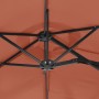 Double parasol with terracotta LED lights 316x240 cm by vidaXL, Umbrellas - Ref: Foro24-362974, Price: 133,75 €, Discount: %