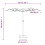 Double parasol with terracotta LED lights 316x240 cm by vidaXL, Umbrellas - Ref: Foro24-362974, Price: 133,75 €, Discount: %