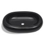 Oval Black Ceramic Washbasin by vidaXL, Sinks - Ref: Foro24-141920, Price: 72,26 €, Discount: %