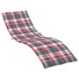 Red checkered Oxford fabric sun lounger cushion 200x60x3 cm by vidaXL, Cushions for chairs and sofas - Ref: Foro24-314216, Pr...