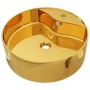 Lavabo con rebosadero 46,5x15,5 cm cerámica dorado de vidaXL, Lavabos - Ref: Foro24-143501, Precio: 97,27 €, Descuento: %