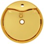 Washbasin with overflow 46.5x15.5 cm ceramic gold by vidaXL, Sinks - Ref: Foro24-143501, Price: 103,01 €, Discount: %