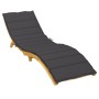 Black Oxford cloth sun lounger cushion 200x70x3 cm by vidaXL, Cushions for chairs and sofas - Ref: Foro24-314225, Price: 46,2...