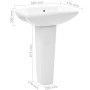 Lavabo de pie de cerámica blanco 580x470x200 mm de vidaXL, Lavabos - Ref: Foro24-143003, Precio: 149,81 €, Descuento: %