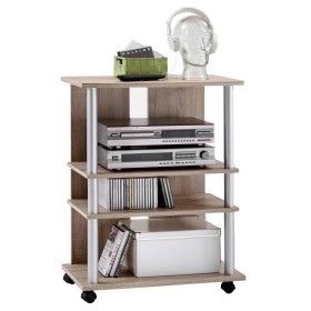 FMD TV/music system shelf 3 compartments oak 65x40x79.2cm by FMD, CD and DVD storage - Ref: Foro24-426302, Price: 61,99 €, Di...