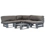 Garden pallet sofas 4 pieces wood with gray cushions by vidaXL, Garden sets - Ref: Foro24-275306, Price: 362,99 €, Discount: %